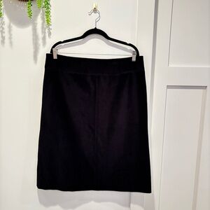 Jones New York 100% Cotton Women's Black Corduroy Straight Skirt Size 16 USA